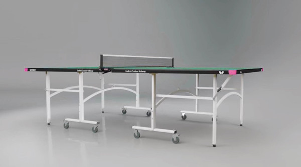 Butterfly Easifold Outdoor Ping Pong Table: Wide Shot